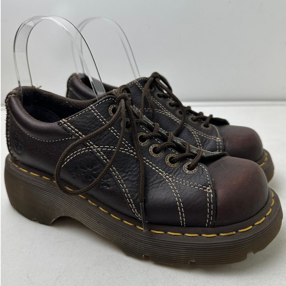 Vintage Dr. Martens Daisy Floral Chunky Platform Oxfords Women's Sz 6